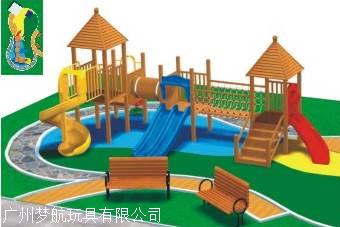 幼儿园户外大型木质滑梯荡桥攀爬架墙钻洞黄花梨儿童体能训练组合 5