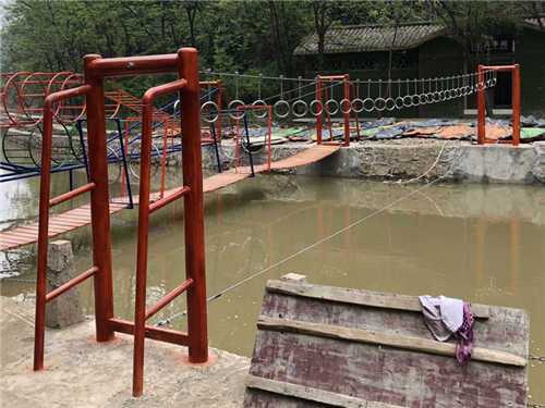 亲子农场水上乐园设备建造 生态园水上吊环桥定制 上门安装 3