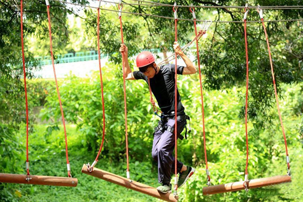 郑州学生丛林穿越项目 好玩的项目 森林探险闯关设备安装 2