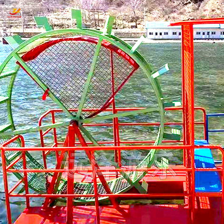 菏泽水上脚踏船 风车脚踏船 水上漫步脚踏船 网红游乐设备 12