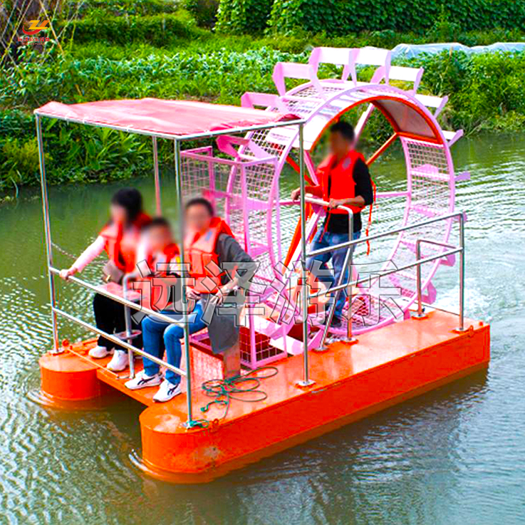 夏季玩水项目水上脚踏船 无动力风车脚踏船 水上漫步脚踏船 10