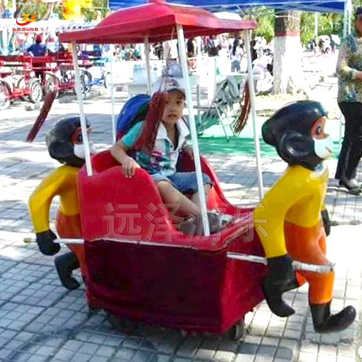 白山猴抬轿游乐设备 广场摆摊收益项目 小猴抬轿价格 12