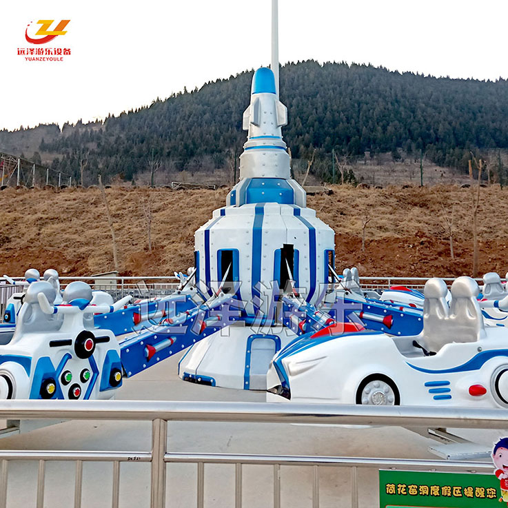 淄博自控飞车游乐设备 自控汽车造型旋转飞机 公园游乐设备 12
