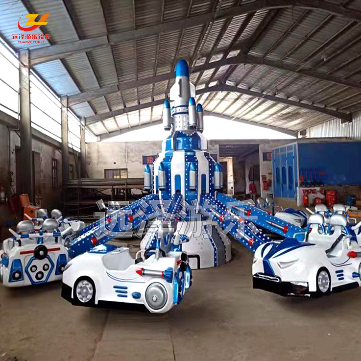 淄博自控飞车游乐设备 自控汽车造型旋转飞机 公园游乐设备 8