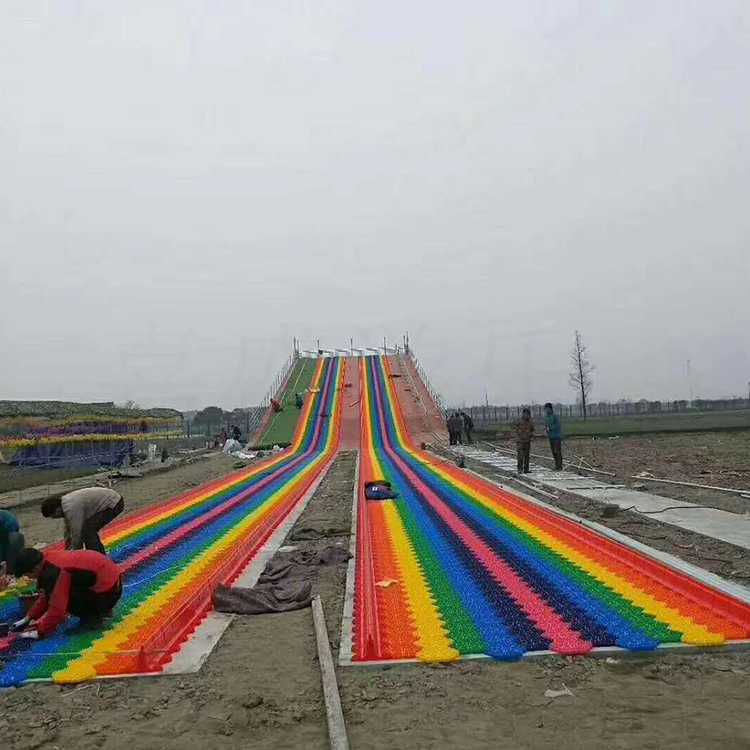 大型游乐设备  20米七彩滑道坡度设计  儿童游乐设施 3