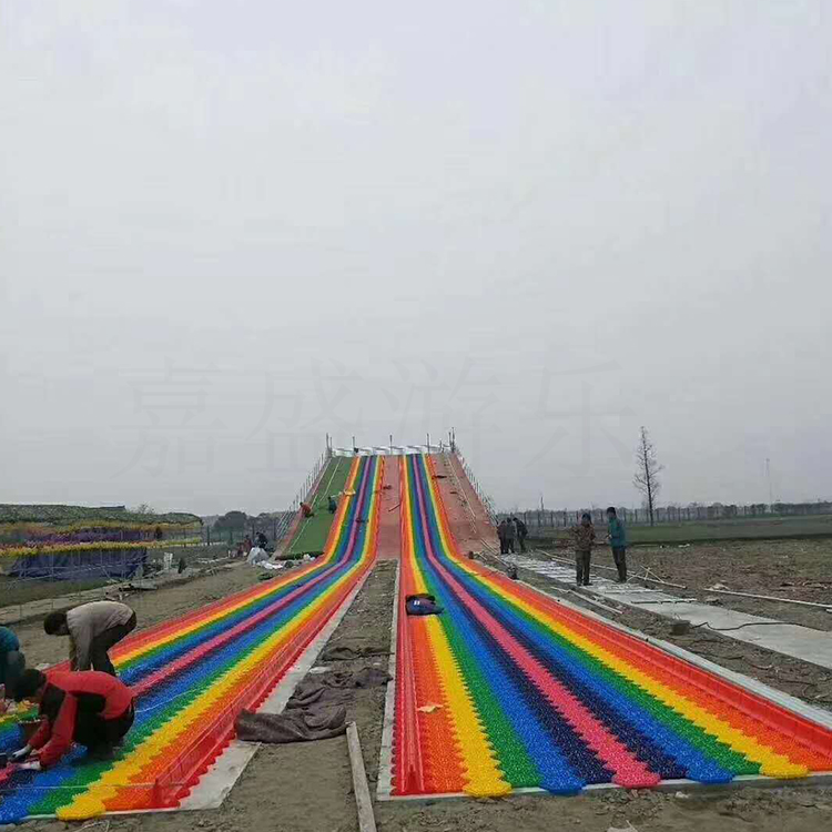 大型游乐设备  20米七彩滑道坡度设计  儿童游乐设施 4