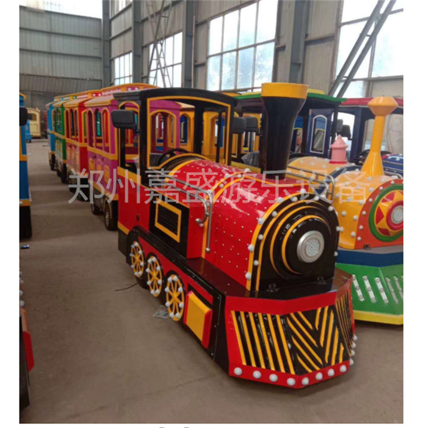 郑州游乐场设备  生产观光火车的厂家 嘉盛游乐生产无轨火车 3