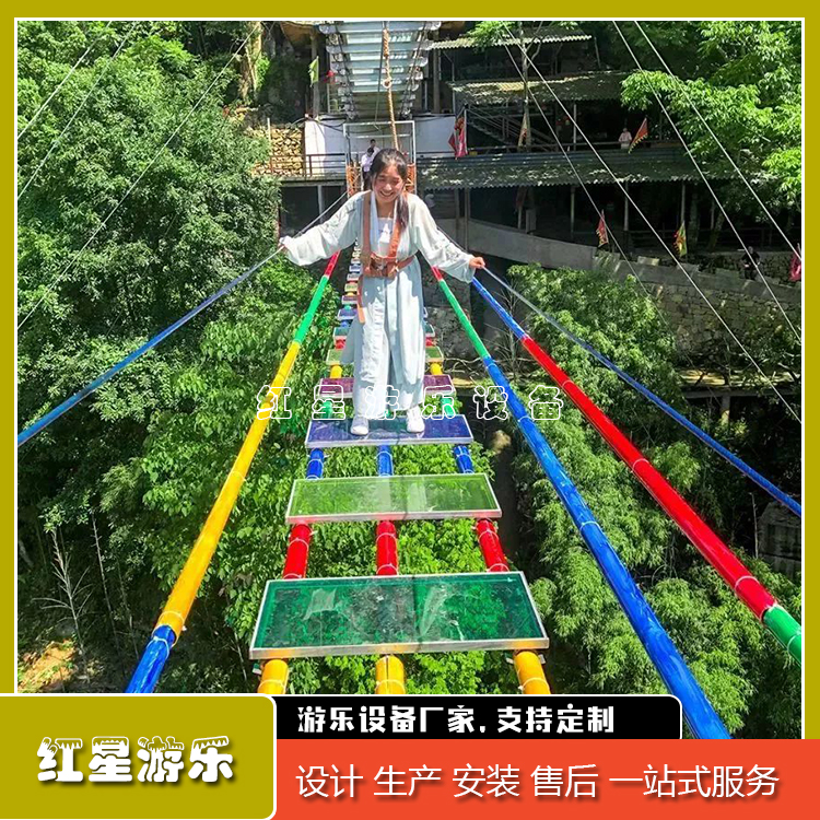 高空步步惊心桥    探险设备步步惊心桥     红星游乐设备 3
