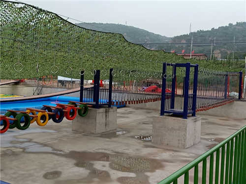 儿童水上游乐设备安装 度假村水上吊环桥供应商 非标定制 2