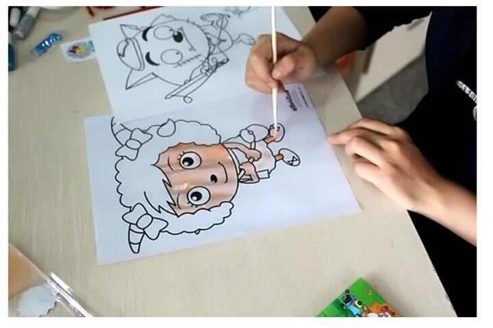 儿童DIY手工画儿童水彩画